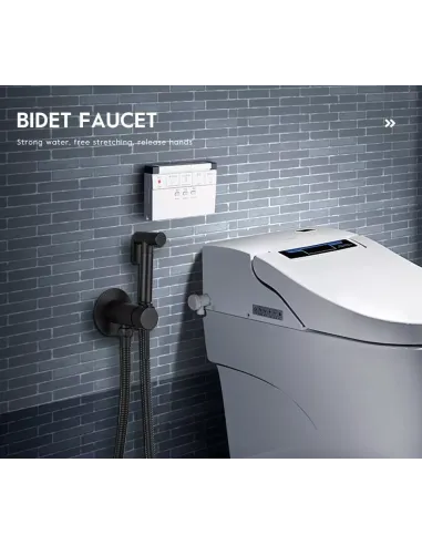 Набір для гігієнічного душу із змішувачем прихованого монтажу Frap F7505-6, чорний