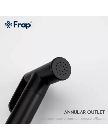 Набір для гігієнічного душу із змішувачем прихованого монтажу Frap F7505-6, чорний