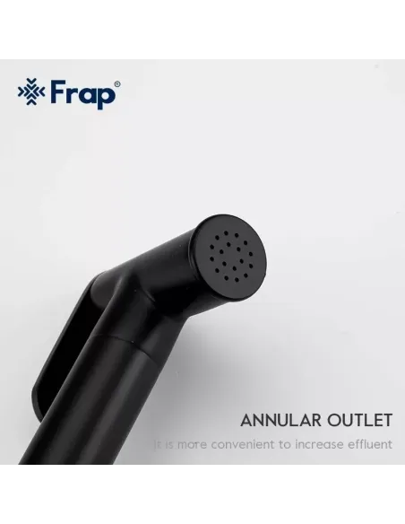 Набір для гігієнічного душу із змішувачем прихованого монтажу Frap F7505-6, чорний