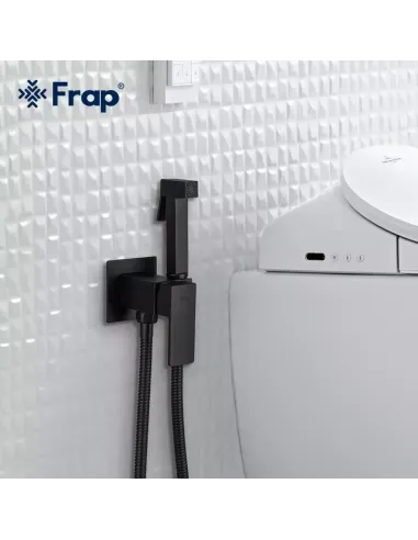 Набор для гигиенического душа со смесителем скрытого монтажа Frap F7506-6, черный