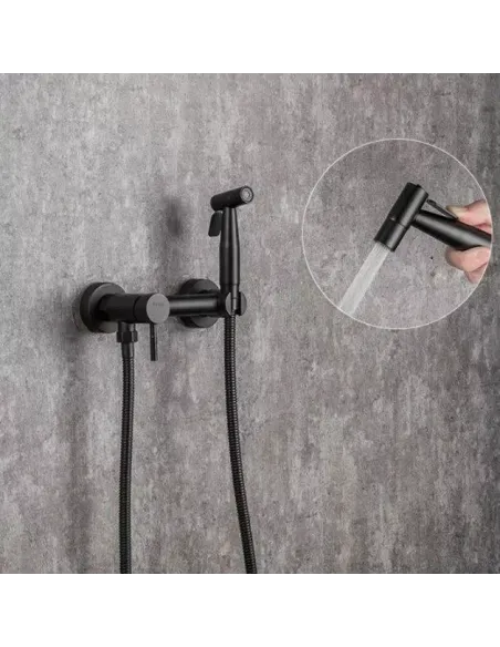 Набор для гигиенического душа со смесителем Frap F7503-6, черный