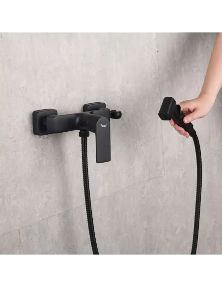 Набір для гігієнічного душу із змішувачем Frap F2071-6, чорний