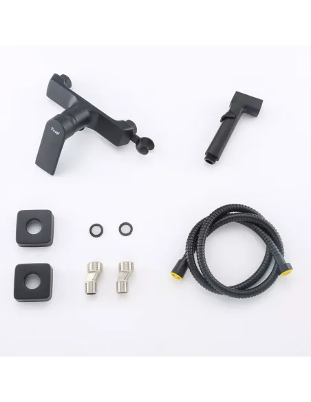 Набор для гигиенического душа со смесителем Frap F2071-6, черный