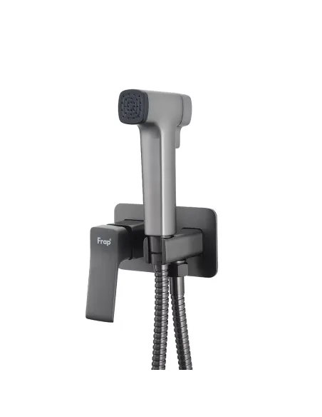 Набір для гігієнічного душу із змішувачем прихованого монтажу Frap F2084-9, сірий Набір для гігієнічного душу із змішувачем прихованого монтажу Frap F2084-9, сірий