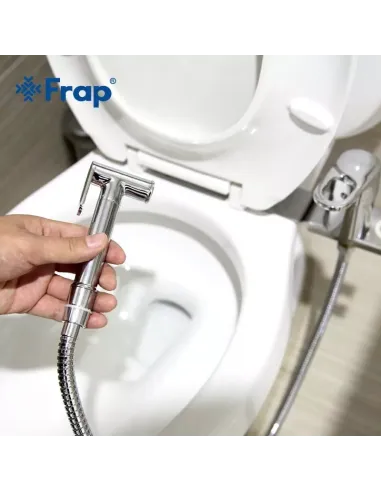 Набор для гигиенического душа со смесителем Frap F1250-2, с креплением на унитаз, хром