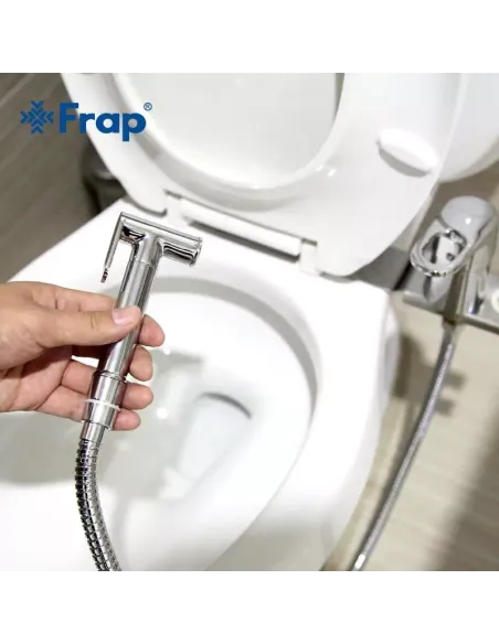 Набор для гигиенического душа со смесителем Frap F1250-2, с креплением на унитаз, хром