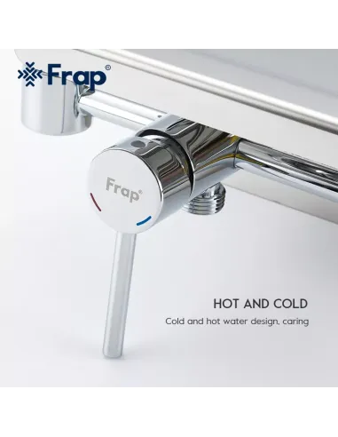 Набор для гигиенического душа со смесителем скрытого монтажа Frap F7516, бумагодержателем и полочкой, хром