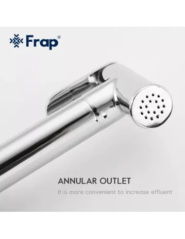 Набір для гігієнічного душу із змішувачем прихованого монтажу Frap F7516, папероутримувачем та поличкою, хром