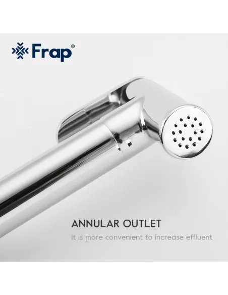 Набор для гигиенического душа со смесителем скрытого монтажа Frap F7516, бумагодержателем и полочкой, хром