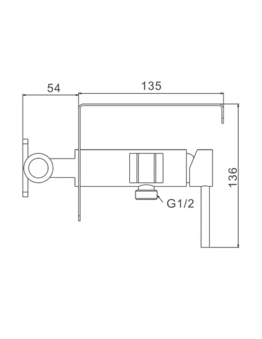 Набор для гигиенического душа со смесителем скрытого монтажа Frap F7516, бумагодержателем и полочкой, хром