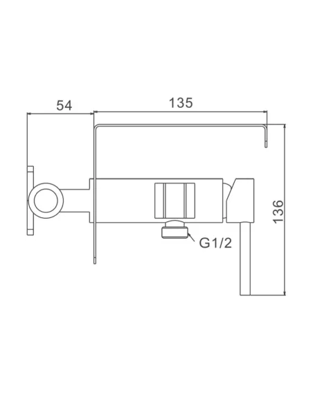 Набір для гігієнічного душу із змішувачем прихованого монтажу Frap F7516, папероутримувачем та поличкою, хром