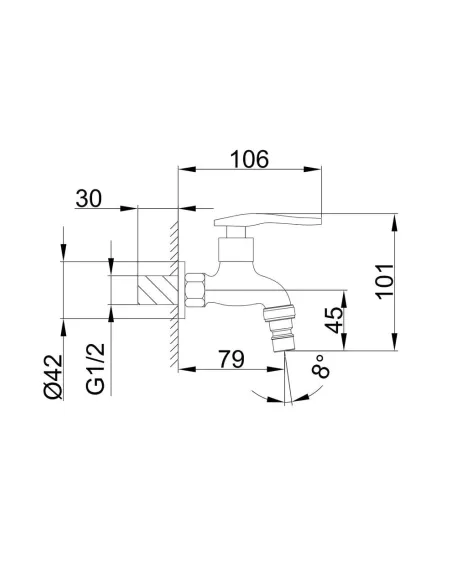 Монокран для умивальника Frap F522 настінний, хром