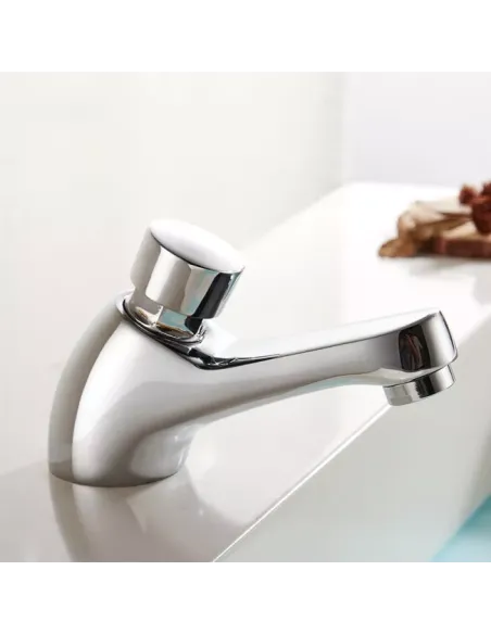 Монокран для умивальника Frap F520 натискний, хром