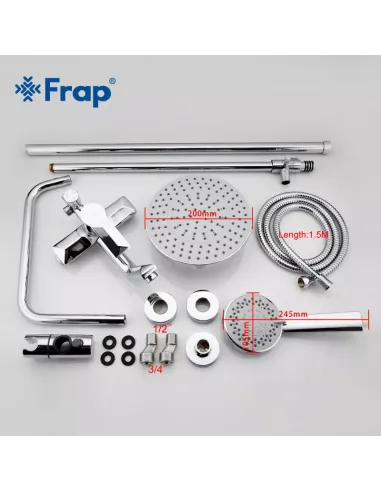 Душевая система Frap F2418 с изливом, хром