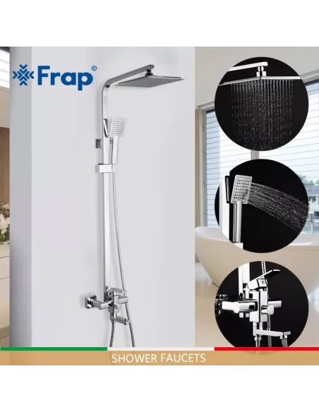Душевая система Frap F2420 с изливом, хром