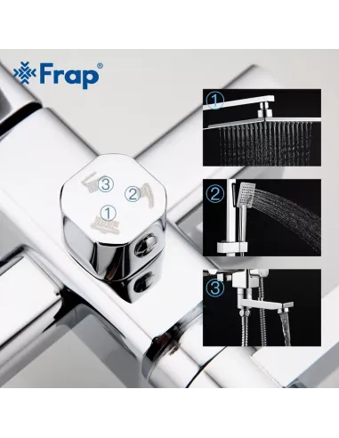 Душевая система Frap F2420 с изливом, хром