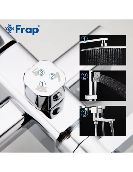 Душевая система Frap F2420 с изливом, хром
