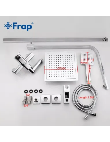 Душевая система Frap F2420 с изливом, хром