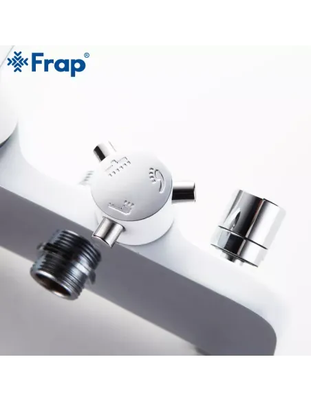 Душева система Frap F2431 з виливом, білий