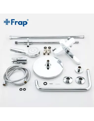 Душева система Frap F2441 з виливом, білий