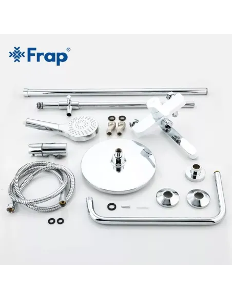 Душева система Frap F2441 з виливом, білий
