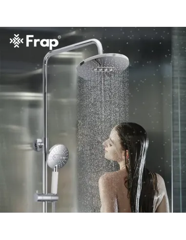 Душева система Frap F2449 з виливом, білий