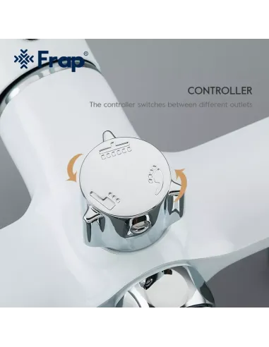 Душевая система Frap F2449 с изливом, белый