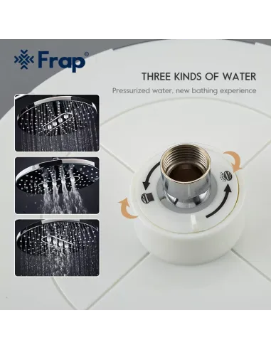 Душевая система Frap F2449 с изливом, белый