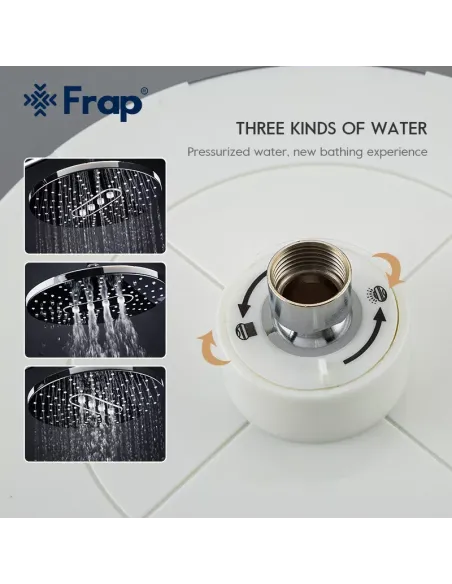 Душева система Frap F2449 з виливом, білий