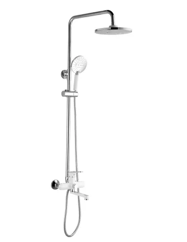 Душева система Frap F2449 з виливом, білий