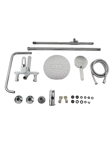 Душева система Frap F2449 з виливом, білий