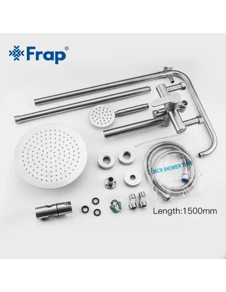 Душева система Frap F24801 з виливом, нержавіюча сталь