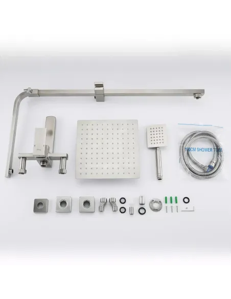 Душевая система Frap F24802 с изливом, нержавеющая сталь