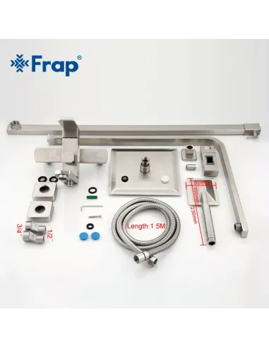 Душева система Frap F2421 з виливом, нержавіюча сталь