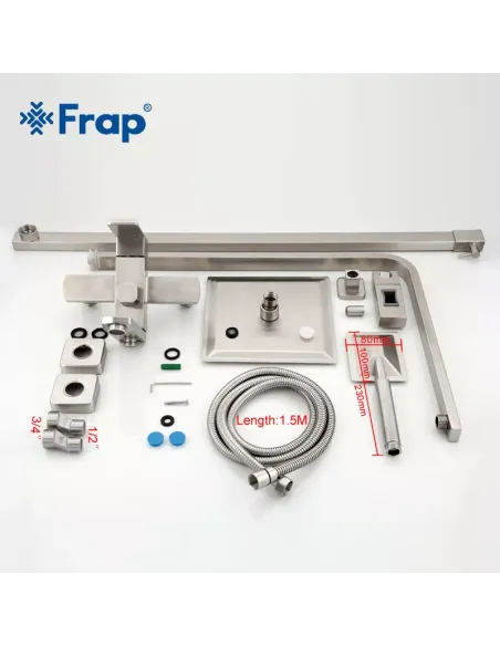 Душева система Frap F2421 з виливом, нержавіюча сталь