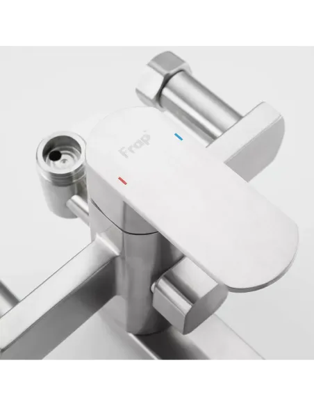 Душева система Frap F24805 з виливом, нержавіюча сталь