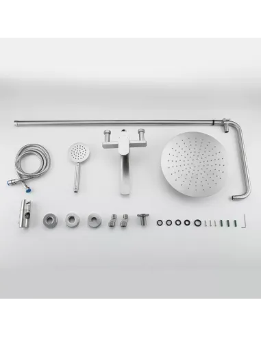 Душева система Frap F24805 з виливом, нержавіюча сталь