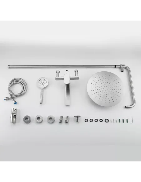 Душева система Frap F24805 з виливом, нержавіюча сталь