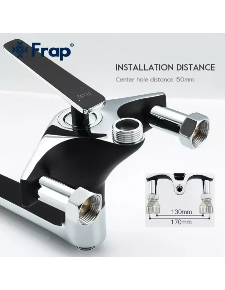 Душевая система Frap F2457 с изливом, черный