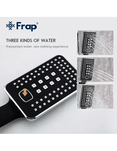 Душева система Frap F2457 з виливом, чорний