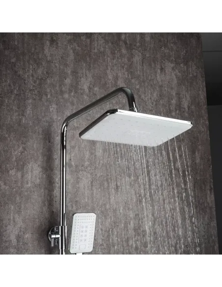 Душева система Frap F2458 з виливом, білий