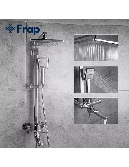 Душевая система Frap F2460 с изливом, хром