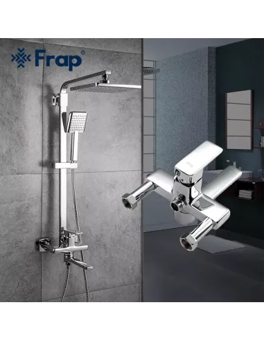 Душевая система Frap F2460 с изливом, хром