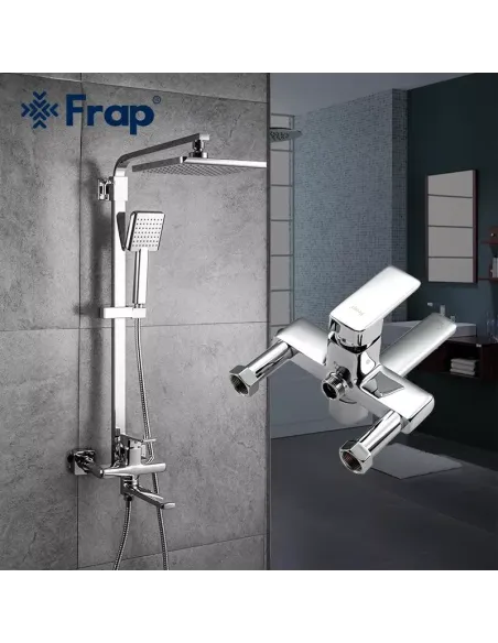 Душева система Frap F2460 з виливом, хром