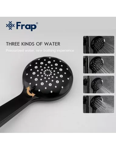 Душевая система Frap F2449-6 с изливом, черный
