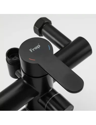 Душева система Frap F24801-6 з виливом, чорний