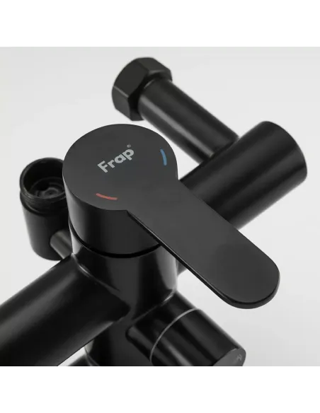 Душева система Frap F24801-6 з виливом, чорний