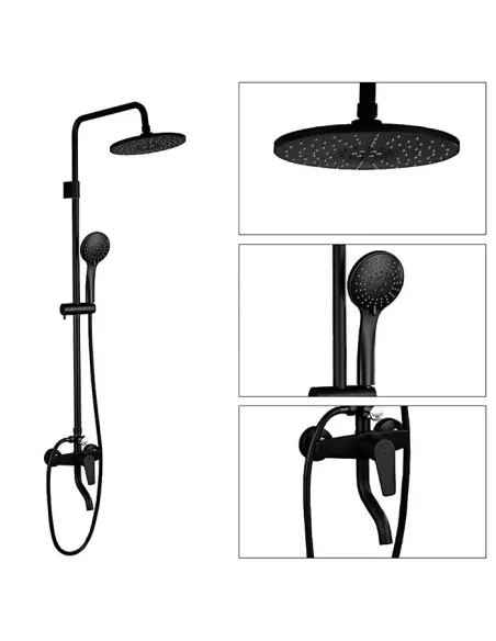 Душева система Frap F2429 з виливом, чорний