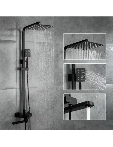 Душевая система Frap F24802-6 с изливом, черный