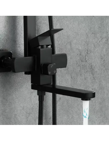 Душевая система Frap F24802-6 с изливом, черный